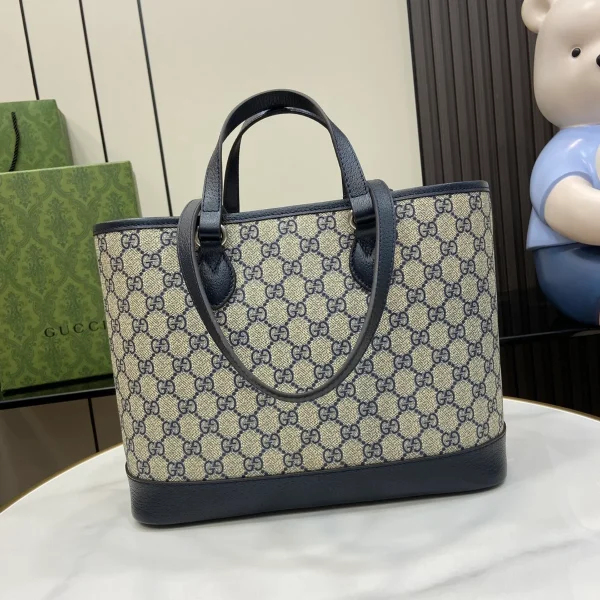 GUCCI Ophidia中號黑色皮革斜挎包-765043：圖片 4