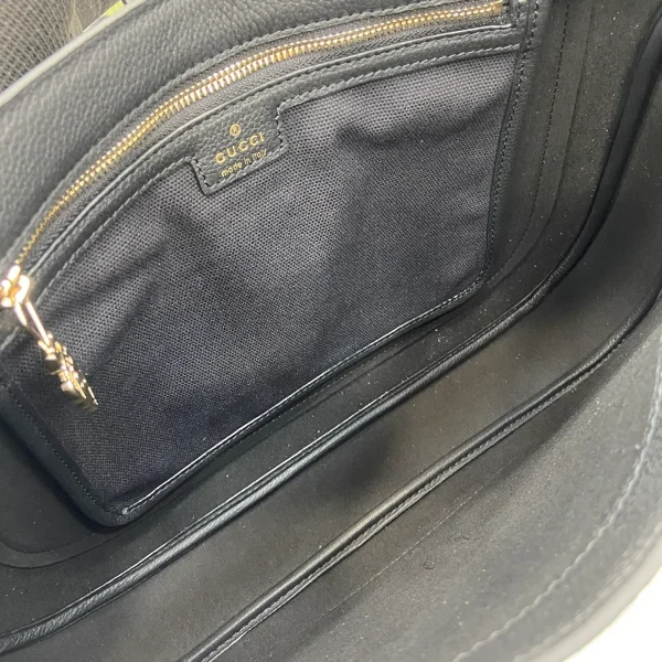GUCCI Jackie 1961中號黑色皮革肩揹包-810229：圖片 9