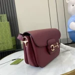 GUCCI Horsebit 1955小號米棕帆布肩揹包-815178：圖片 3