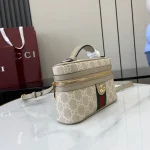 GUCCI Ophidia米棕迷你帆布包-816357：圖片 3