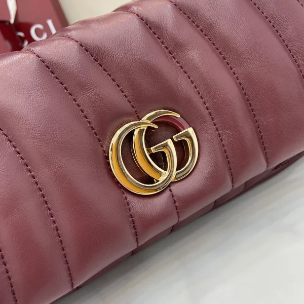 GUCCI GG Milano小號深綠皮革手提包-806016：圖片 6