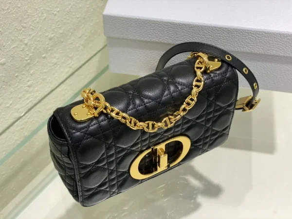 Dior Caro 黑色小牛皮斜挎包小號PM-M9241：圖片 4
