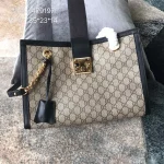 GUCCI GG Supreme中號米棕帆布肩揹包-479197：圖片 2