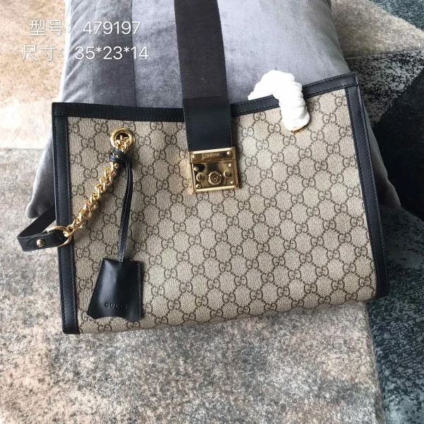 GUCCI GG Supreme中號米棕帆布肩揹包-479197：圖片 2