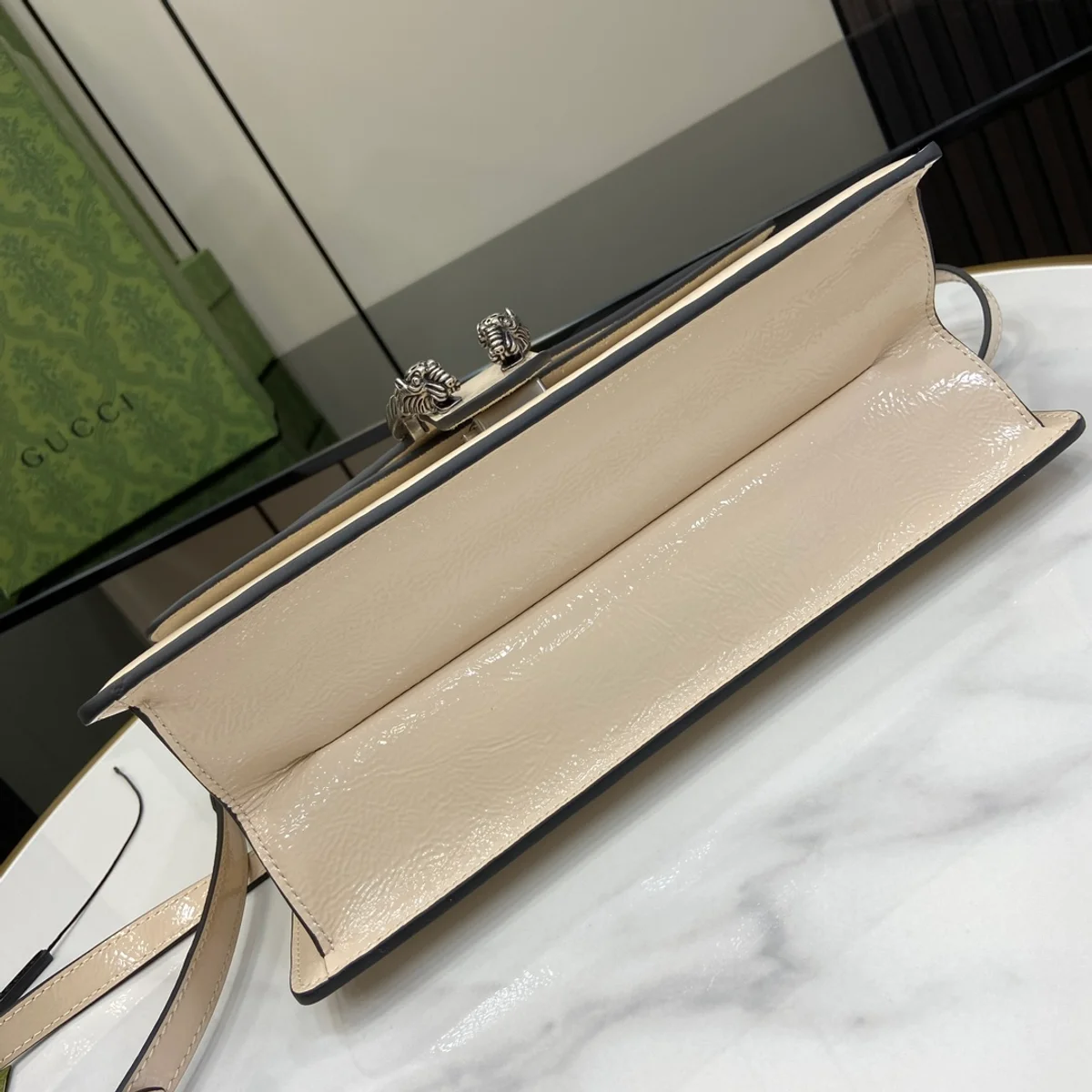 GUCCI Dionysus中號灰漆皮手提包-795007 5 GUCCI Dionysus中號灰漆皮手提包-795007