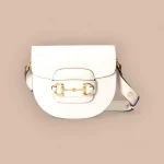 GUCCI Horsebit 1955迷你黑色皮革肩揹包-760191