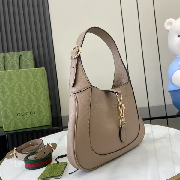 GUCCI Jackie 1961小號黑色皮革肩揹包-810232：圖片 3