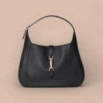 GUCCI Jackie 1961中號黑色皮革肩揹包-810229