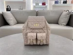 Dior Caro 粉米羊皮雙肩背包中號MM：圖片 2