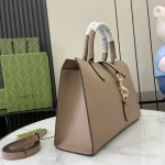 GUCCI Spring Summer春夏中號黑色皮革托特包-806205：圖片 3