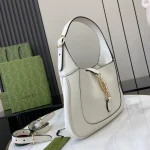 GUCCI Jackie 1961小號灰褐皮革肩揹包-810232：圖片 3