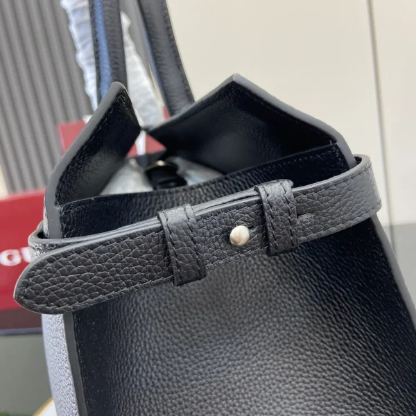 GUCCI Soft Leather手袋灰柔皮革手提包-796761：圖片 7