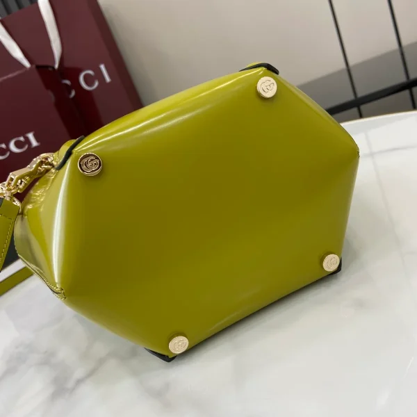 GUCCI Gucci Rosso Ancora紅色光面手挽包-805832：圖片 5