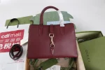 GUCCI Rosso Ancora中號紅色皮革手提包-806205：圖片 2