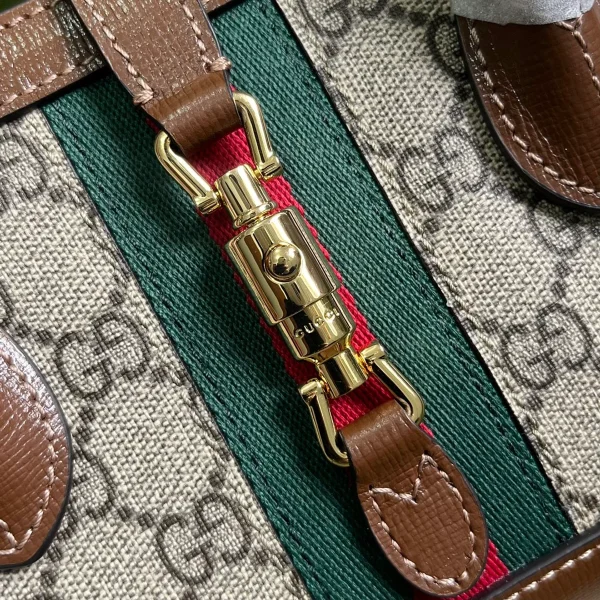 GUCCI GG Supreme中號米棕帆布斜背包-772126：圖片 6