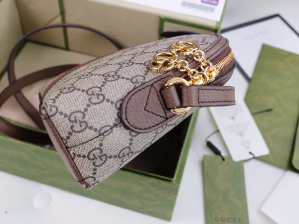 GUCCI Gucci Love Parade小號米白帆布斜揹包-499621：圖片 8
