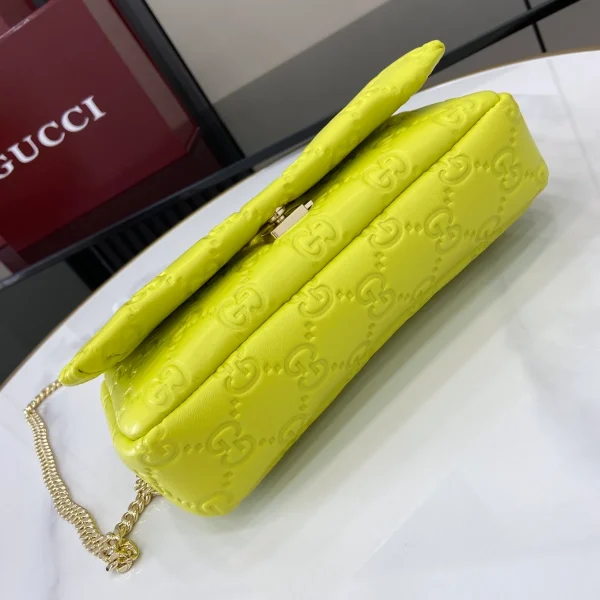 GUCCI GG Milano迷你黑色皮革斜揹包-806017：圖片 8