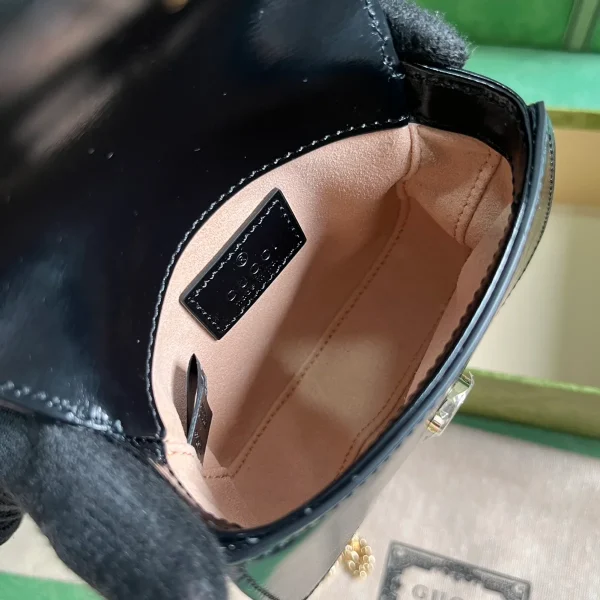 GUCCI Gucci Bamboo 1947黑色皮革手提包-760246：圖片 9