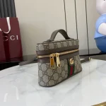 GUCCI Ophidia超迷你米白帆布斜揹包-816357：圖片 3