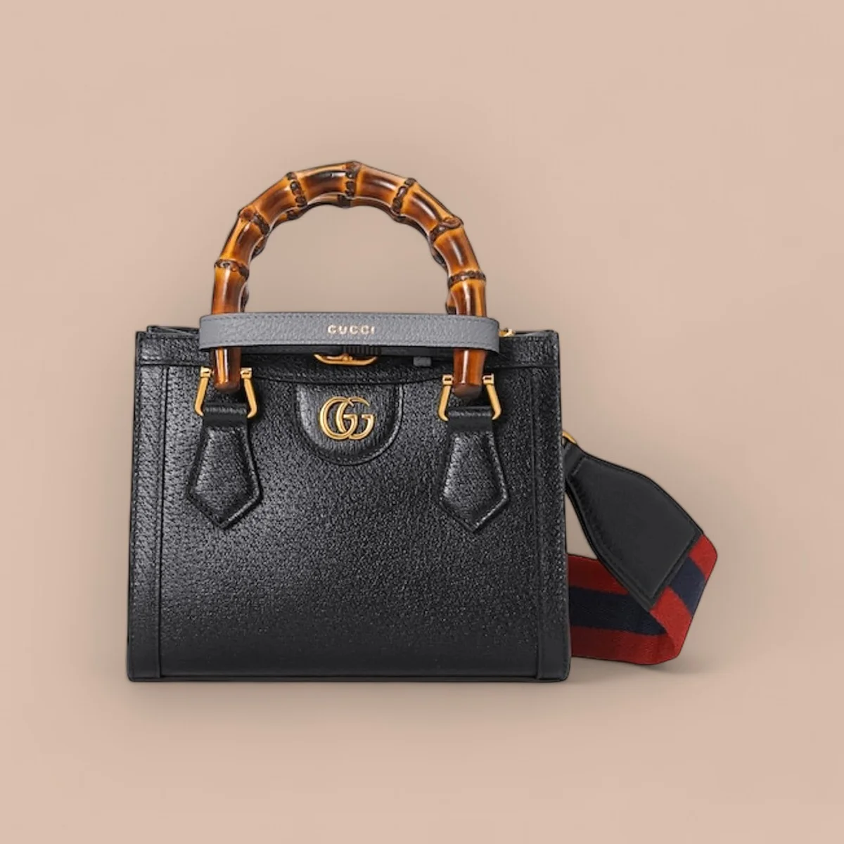 GUCCI Diana迷你棕色皮革手提包-702732 1 GUCCI Diana迷你棕色皮革手提包-702732
