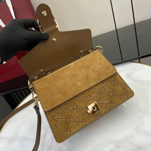 GUCCI Dionysus棕色麂皮斜揹包-813400：圖片 7