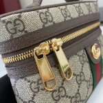 GUCCI Ophidia超迷你米白帆布斜揹包-816357：圖片 9