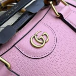 GUCCI Diana黑色皮革手提包-702732：圖片 7