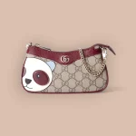 GUCCI GG Monogram紅棕貓頭鷹斜背包-818763