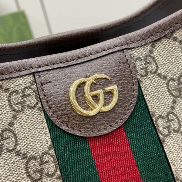 GUCCI Ophidia中號米棕帆布肩揹包-781392：圖片 6