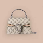 GUCCI Dionysus迷你米棕帆布斜背包-752029