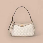 GUCCI Ophidia小號米棕帆布斜揹包-735145