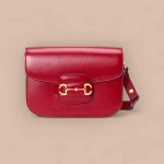 GUCCI 1955馬銜扣棕色皮革翻蓋包-602204