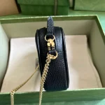 GUCCI GG Marmont黑色皮革斜揹包-772759：圖片 5