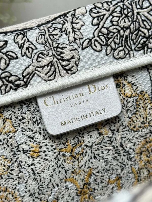 Dior Book 奶白棉托特包中號MM-M1296：圖片 9