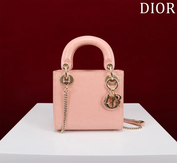 Dior Lady mini 粉色斜挎包mini-M0505：圖片 2