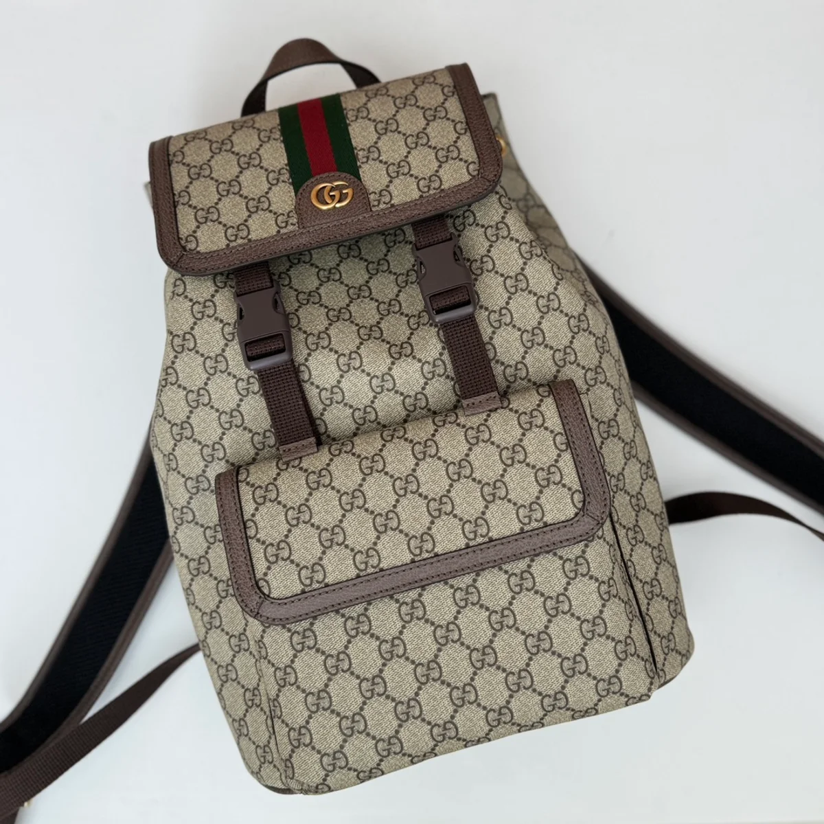 GUCCI Ophidia小號米棕帆布背包-792114 6 GUCCI Ophidia小號米棕帆布背包-792114