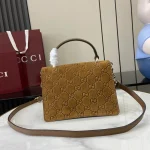 GUCCI Dionysus棕色麂皮斜揹包-813400：圖片 4