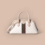 GUCCI Ophidia小號米白帆布手挽包-795249