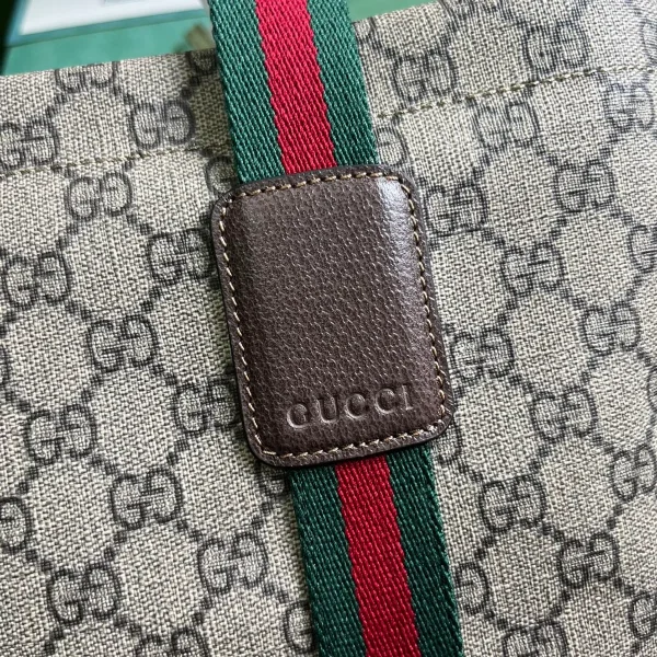 GUCCI GUCCI Lido中號米棕帆布托特包-763287：圖片 6