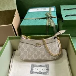 GUCCI Ophidia米棕帆布斜挎包-764960：圖片 2