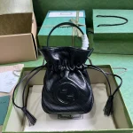 GUCCI Gucci Blondie迷你金色金屬水桶包-760313：圖片 2
