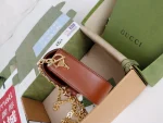 GUCCI 馬銜扣1955馬銜扣迷你棕色帆布斜揹包-675801：圖片 6