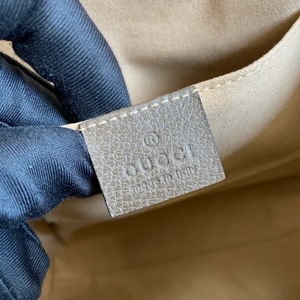 GUCCI Ophidia米棕帆布手挽包-547551：圖片 10