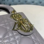 Dior Lady MINI 灰色羊皮斜挎包MINI-M0505：圖片 7