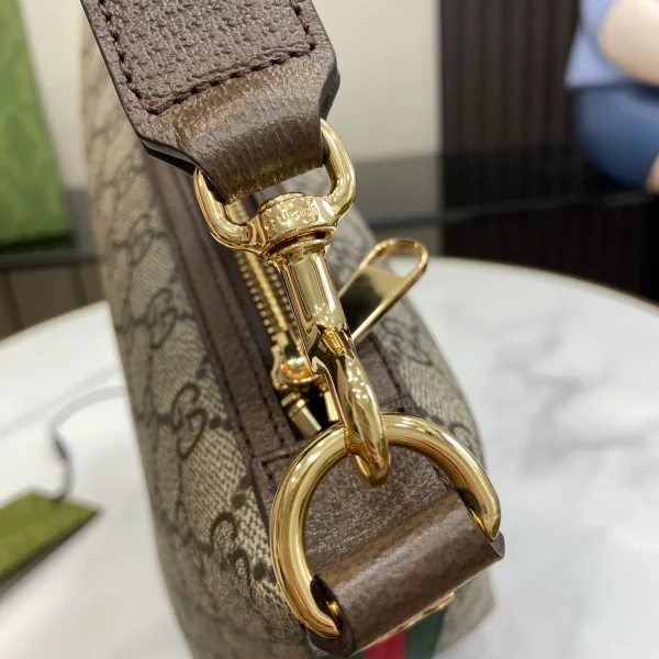 GUCCI Ophidia迷你米棕帆布肩揹包-795170：圖片 7