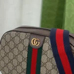 GUCCI Ophidia米棕帆布斜揹包-752591：圖片 7