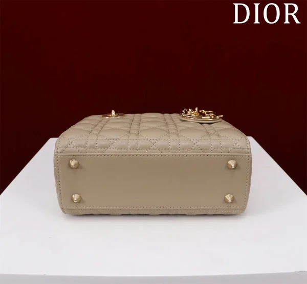 Dior Lady 沙色羊皮斜挎包小號PM-M0538：圖片 3