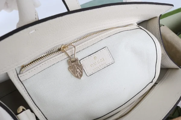 GUCCI Spring Summer春夏象牙粒面手提包-806205：圖片 12
