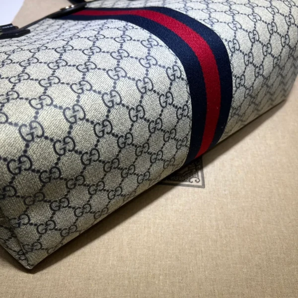 GUCCI Ophidia中號米棕帆布托特包-631685：圖片 7