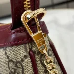 GUCCI GG Monogram紅棕貓頭鷹斜背包-818763：圖片 12